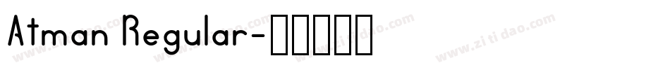 Atman Regular字体转换